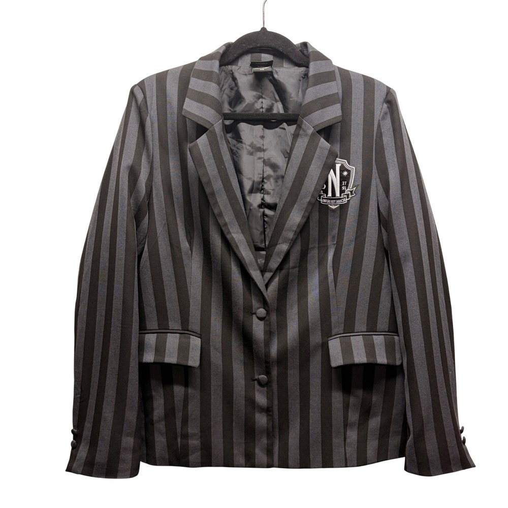 Hot Topic Wednesday Addams Nevermore Academy Cosplay Blazer M Goth Dark Academia